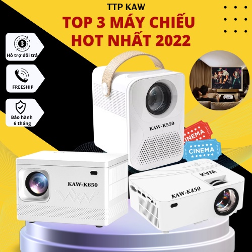 Máy Chiếu Mini KAW-K650 Chính Hãng,Full HD 1080p - Máy chiếu gia đình Tại Nhà, Hệ điều hành Android 