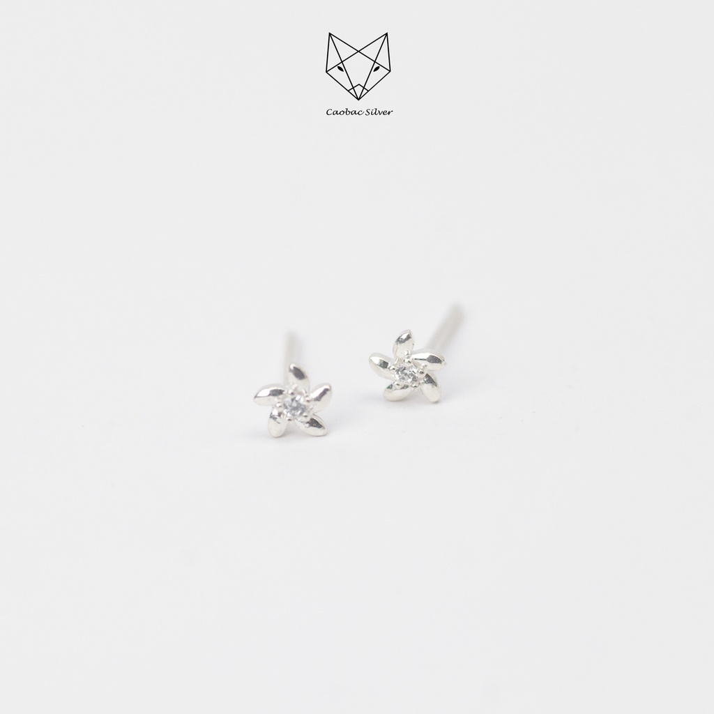 Khuyên Tai Bạc Ta CaoBac Jewellery Thiết Kế Hoạ Tiết Hình Sao Mini Đáng Yêu, Tinh Tế Món Quà Dành Cho Bạn Gái