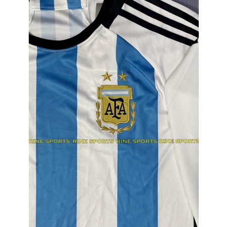 Bộ áo bóng đá Argentina sân nhà dài tay hàng Thailand mùa giải 2022 – 2023 giống thi đấu 99%