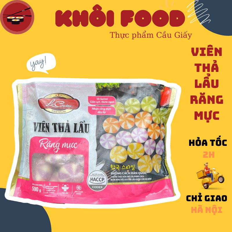 Viên Thả Lẩu bánh bao răng mực Laculasin hãng Lacusina nướng thả lẩu loại ngon nhất
