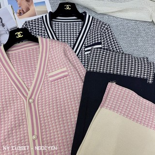 (BT) Set bộ len kẻ ziczac hàng QCL1