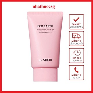 Kem Chống Nắng The Saem Eco Earth Power Pink Sun Cream 50g