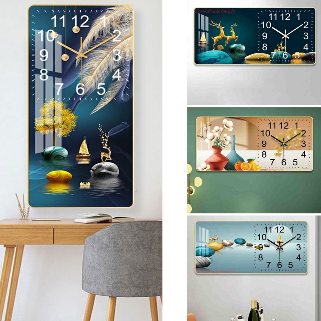 Đồng Hồ Treo Tường Mã Đáo Thành Công Dũng Mãnh - Tranh Tráng Gương Phong Cảnh, Động Vật Đẹp