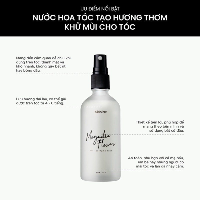 Nước Hoa Tóc Hương Hoa Skinlax 100ml Tạo Hương Thơm Và Khử Mùi Cho Tóc