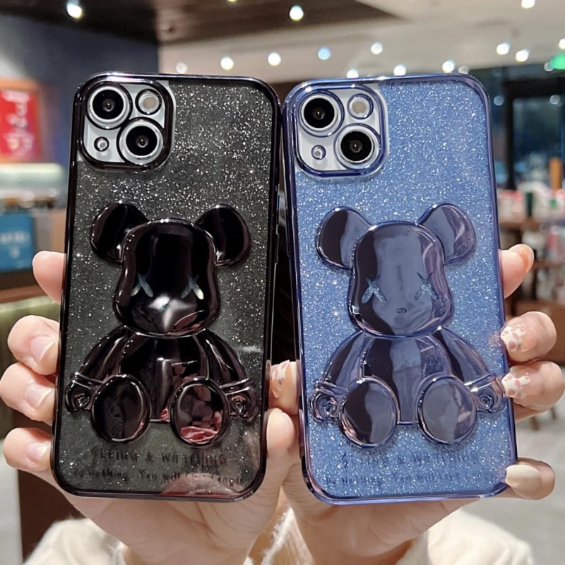Ốp Điện Thoại Silicone Mềm Mạ Điện 3D Cho iPhone 14 13 12 11 Pro