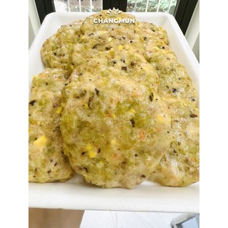Chả ức gà cốm xanh 𝐂𝐡𝐚𝐧𝐠𝐦𝐮𝐧 𝐇𝐞𝐚𝐥𝐭𝐡𝐲 chả cốm làng Vòng khay 500gr