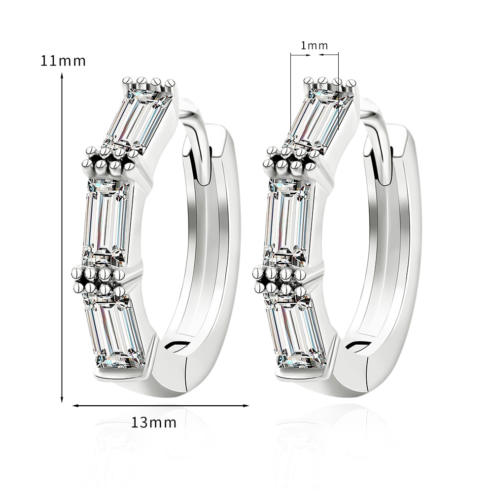 HUGGIES Khuyên Tai Tròn Hình Bướm Đính Đá 8 / 11mm Sang Trọng Cho Nữ