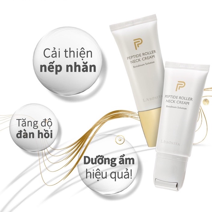 Kem dưỡng da giảm nếp nhăn vùng cổ - La Bonita Peptide Roller Neck Cream 50ml