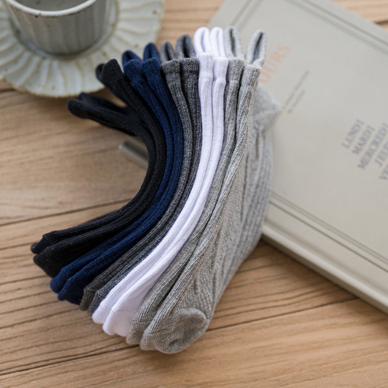 Tất Nam Nữ Cổ Ngắn Phong Cách Hàn Quốc Chất Liệu Cotton Ôm Chân Kháng Khuẩn Khử Mùi 88343