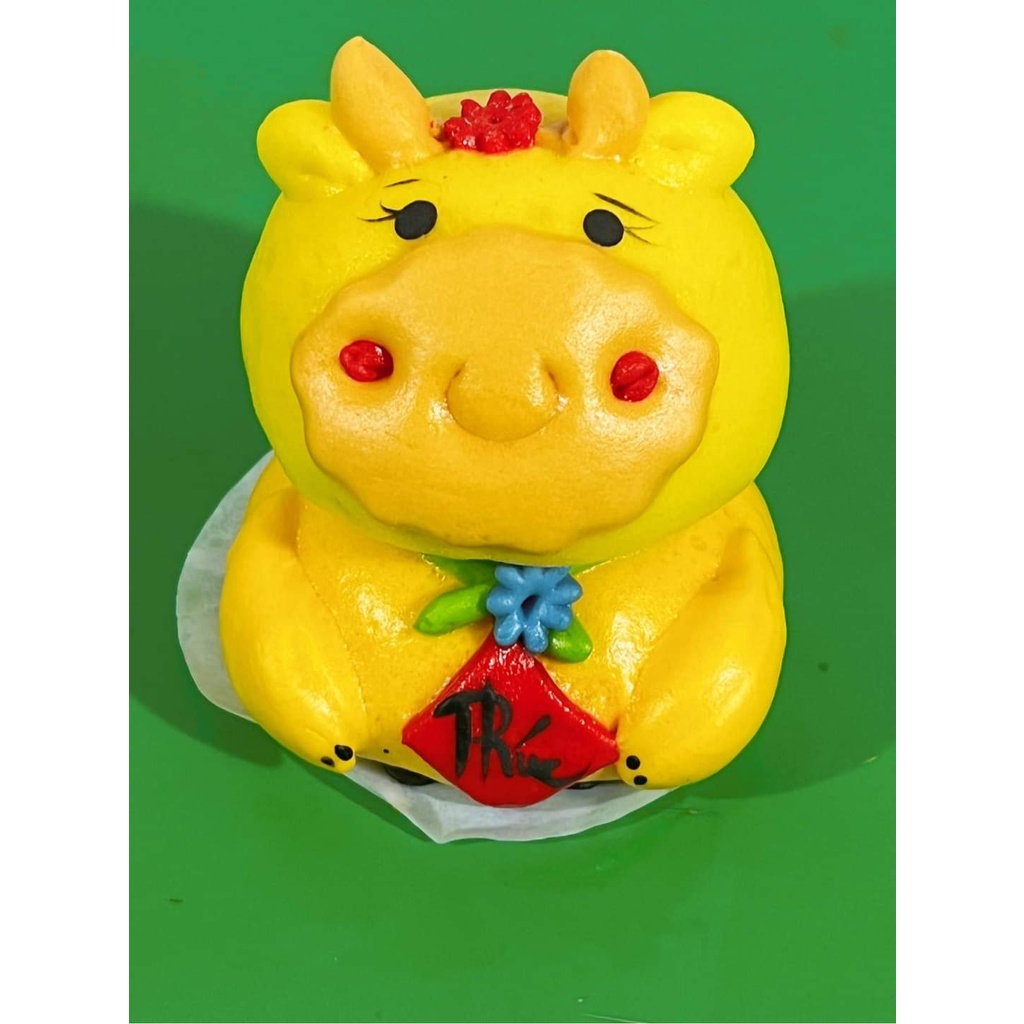 Bánh bao nhân phomai - tạo hình con heo
