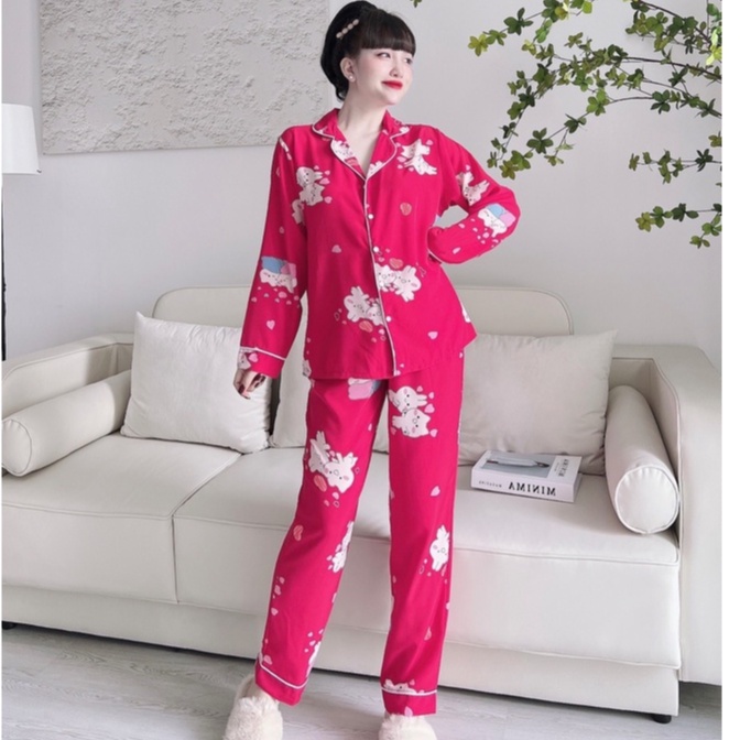 Đồ bộ bigsize 50-100kg đồ bộ tay dài mặc nhà cho nữ