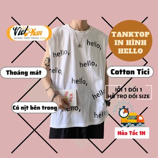Áo Nịt Ngực Tomboy ShopTGTB mẫu áo tanktop có in chữ Hello, Có Lót Gen Thun Bên Trong, ôm ngực, thoải mái vận động