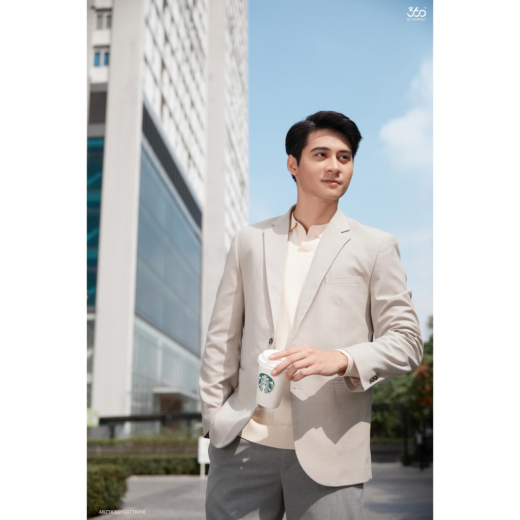 Áo khoác blazer nam thương hiệu 360 Boutique kiểu dáng trẻ trung chất liệu cao cấp - ABZTK302