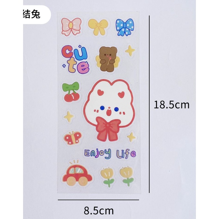 Hình dán sticker, nhãn dán in hình sticker trang trí bình nước, sổ tay, phụ kiện- 1 tấm