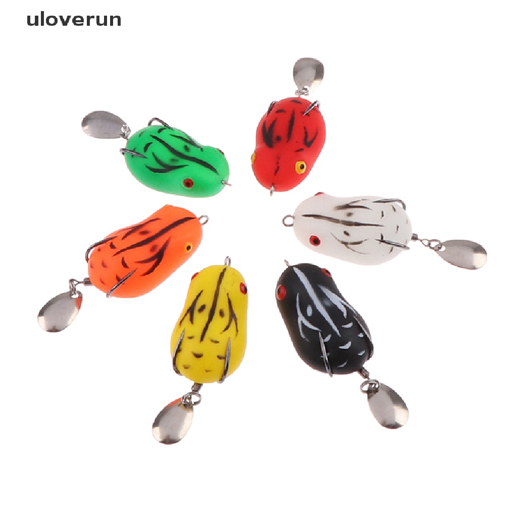 Mồi Câu Cá Giả Hình Ếch Kèm Móc Câu Mềm Chuyên Dụng