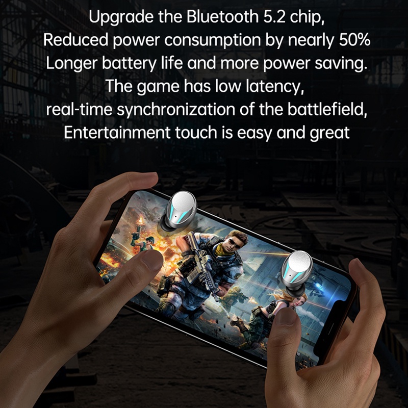 Tai Nghe Bluetooth Không Dây TWS Phong Cách Kim Loại Âm Thanh Nổi HiFi Chống Thấm Nước Kèm Mic