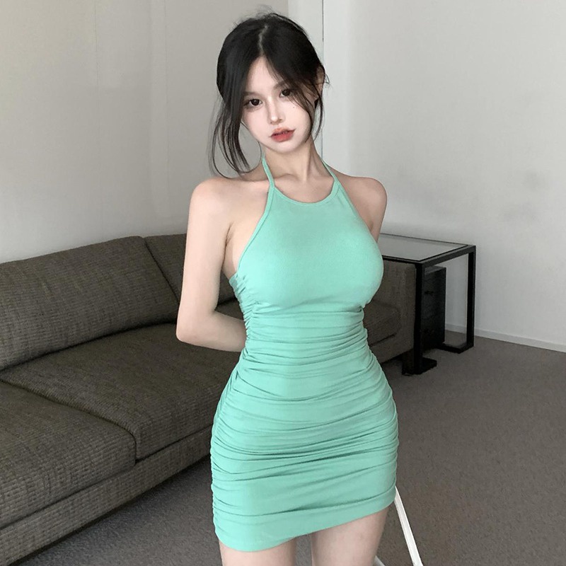 Đầm Hai Dây Màu Sắc Thời Trang Cho Nữ