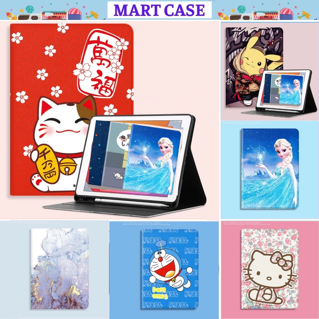 Ốp ipad Silicon khe đựng bút hình Công chúa cute cho ipad Air 1/2/4/5/Gen 5/6/Pro 11/Mini 6 -MART CASE