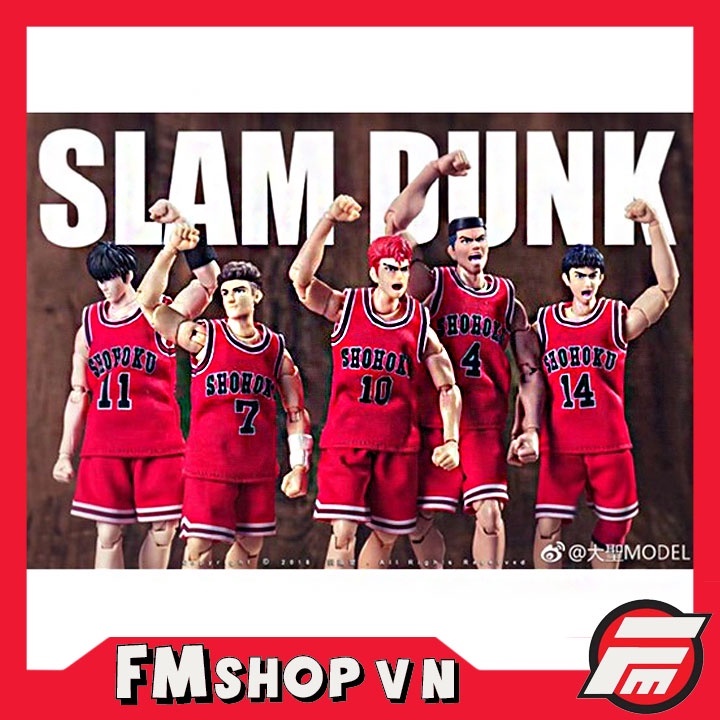 CÓ QUÀ FIGURE SLAM DUNK 1/10 DASIN MODEL ( TAKENORI , MITSUI, RUKAWA , HANAMICHI , KIMINOBU ) MÔ HÌNH BÓNG RỖ