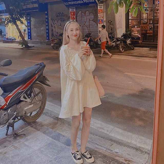 H.A.N STORE  H.A.N STORE  ĐẦM BABYDOLL TRẮNG