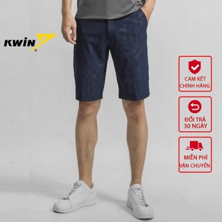 Quần short nam basic KWIN form thể thao nam thiết kế cơ bản với họa tiết in hình học ấn tượng KSO012S9
