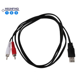 Dây Cáp Âm Thanh / Video Chuyển Đổi Từ Usb A Male Sang 2X Rca Phono Male Av Dài 1.5M