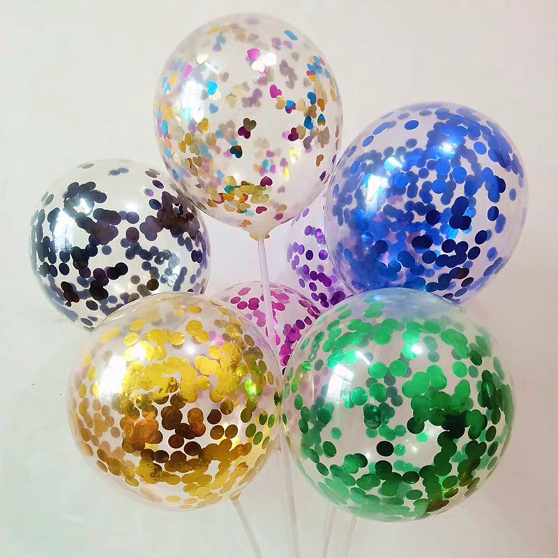 BÓNG CAO SU TRONG SUỐT LỒNG SEQUIN ÓNG ÁNH, LỒNG KIM TUYẾN NHIỀU MÀU-BÓNG TRONG SUỐT LỒNG KIM TUYẾN