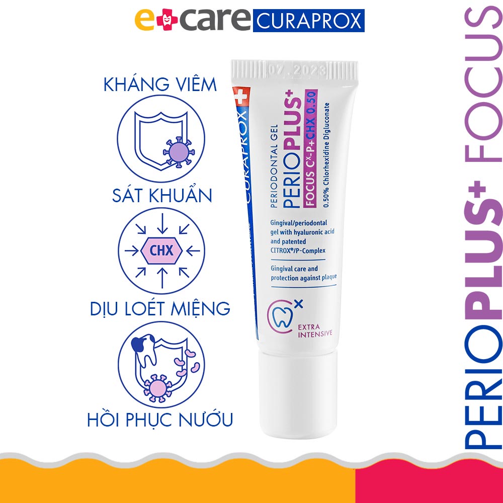 Gel bôi giảm viêm nướu Curaprox Perio Plus+ Focus 10ml - Thụy Sĩ