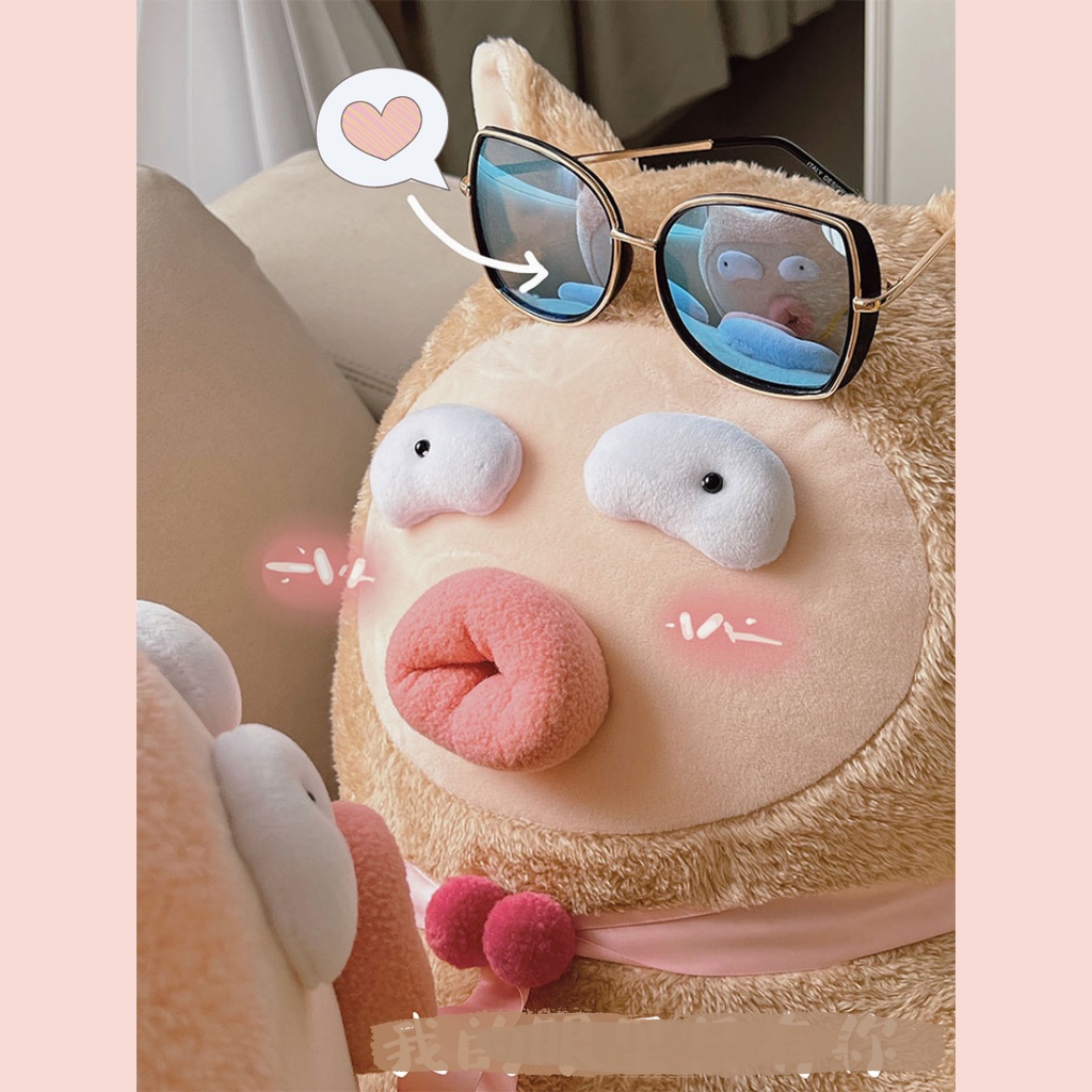 Order | Gấu nhồi bông hình lạc đà Alpaca môi trề chúm chím hài hước dễ thương