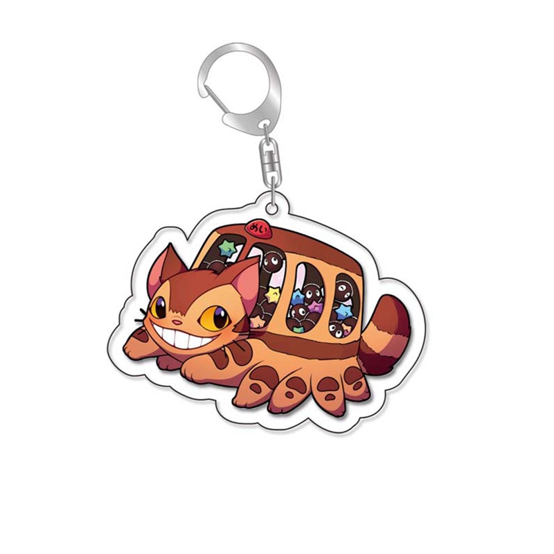 Móc Khóa Kim Loại Acrylic Trong Suốt Hình Totoro 12 Phong Cách