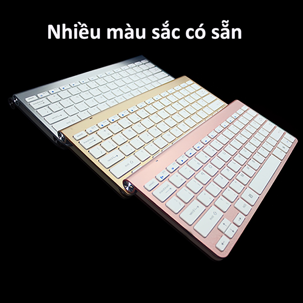 Bộ bàn phím và chuột không dây 2.4G，Mỏng và nhẹ bàn phím bluetooth，Bàn phím không dây cao cấp，dùng cho laptop, PC, Smart