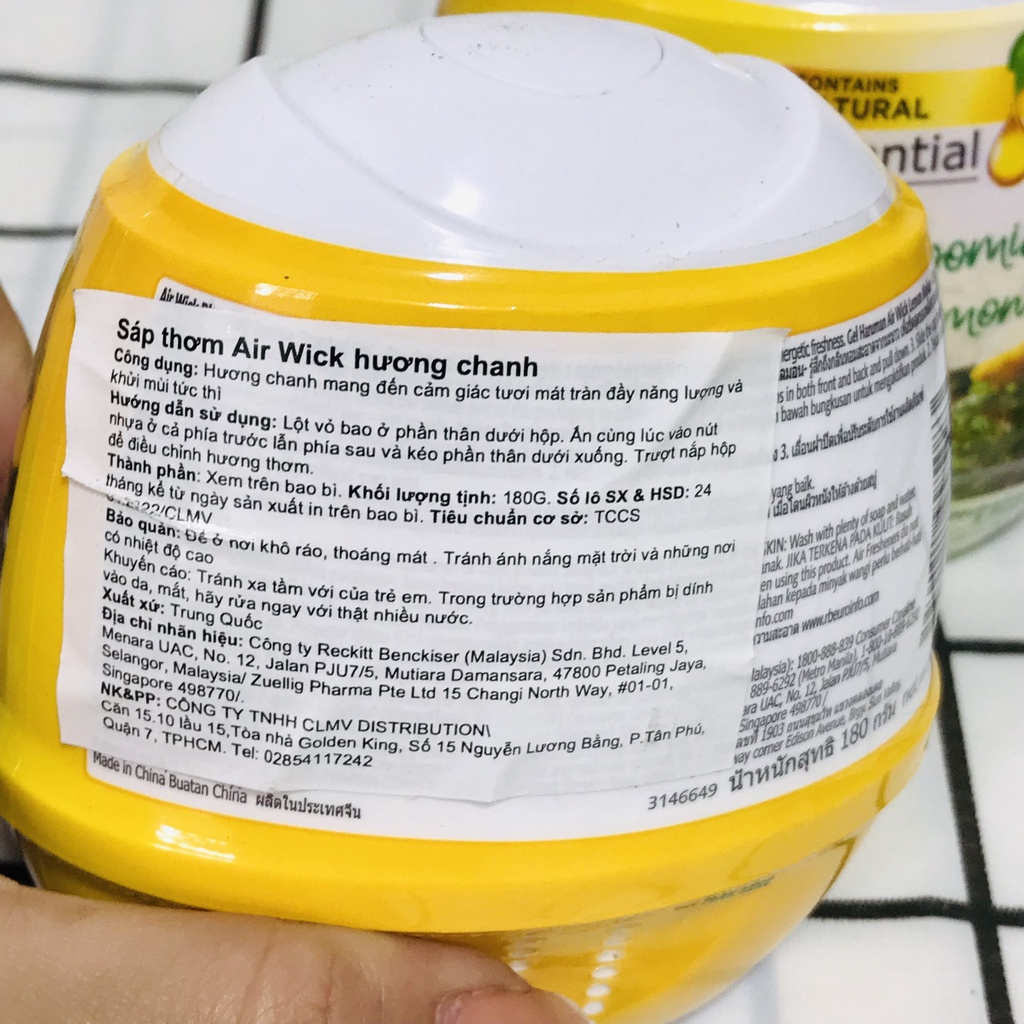 SÁP THƠM AIR WICK HƯƠNG LAVENDER , HƯƠNG CHANH 180G