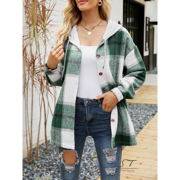 Áo Khoác CY03-Female Tay Dài Có Mũ Trùm Và Túi Có Khóa Kéo Cho Mùa Thu, S / M / L / XL / XXL