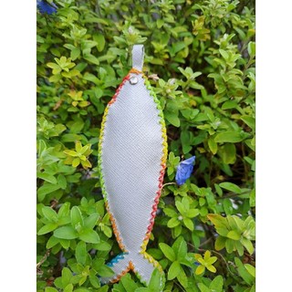 móc khóa con cá handmade làm bằng da bò thật