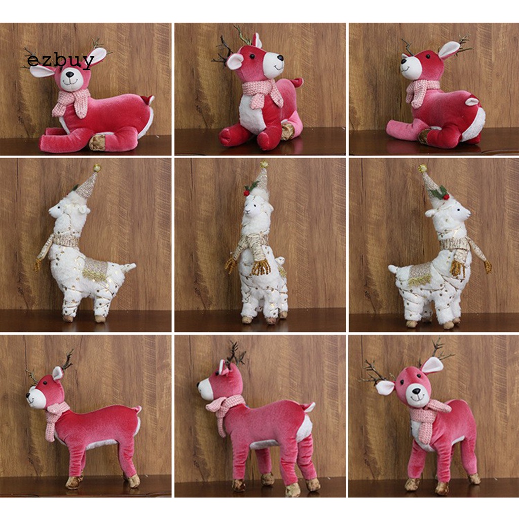 Ezbuy Búp Bê Tuần Lộc Giáng Sinh Đứng Được Chỉnh Tư Thế Đáng Yêu Trang Trí Tiệc Giáng Sinh