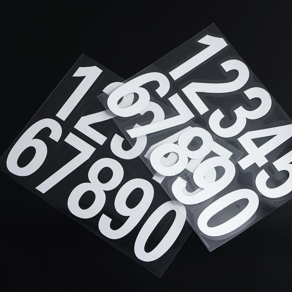 Miếng Dán Số 0-9 Tự Dính Phản Quang Chống Thấm Nước Trang Trí Cửa Sổ Xe Hơi