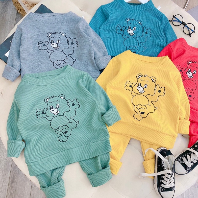 LION Bộ dài tay tổ ong cho bé mã 37050