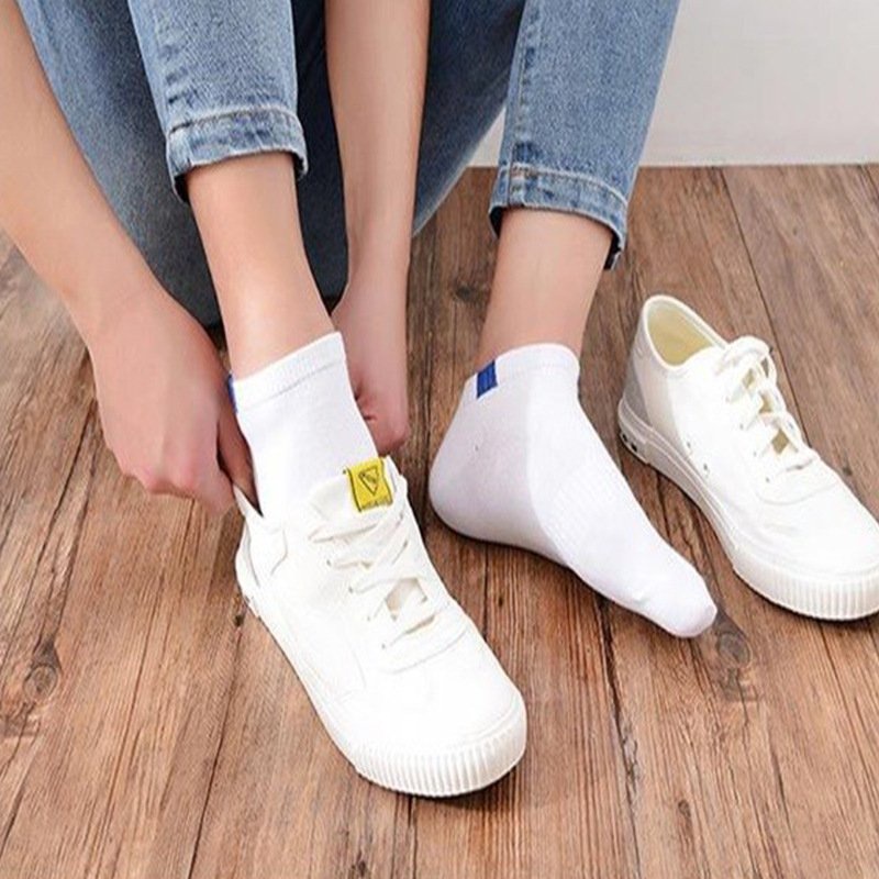 Tất Vớ Cổ Ngắn (Lẻ , Combo ) Cotton Màu Trơn Vải Hàn Mỏng Thoáng Khí 88342 Lamon Store