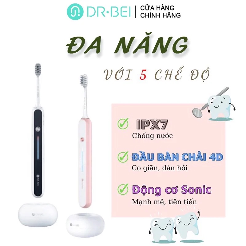 Bàn Chải Điện Đa Năng DR.BEI Sonic Electric Toothbrush