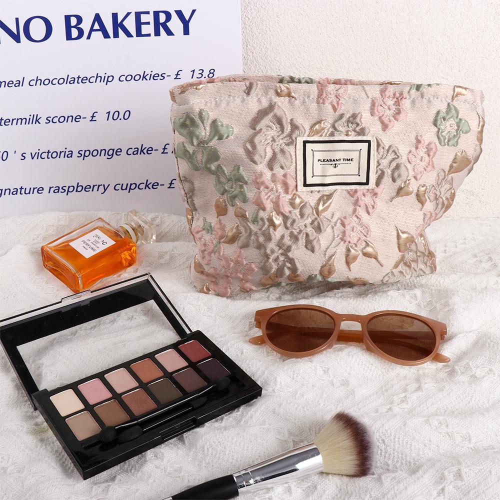 Túi Canvas Đựng Mỹ Phẩm Đa Năng In Họa Tiết Hoa Thời Trang