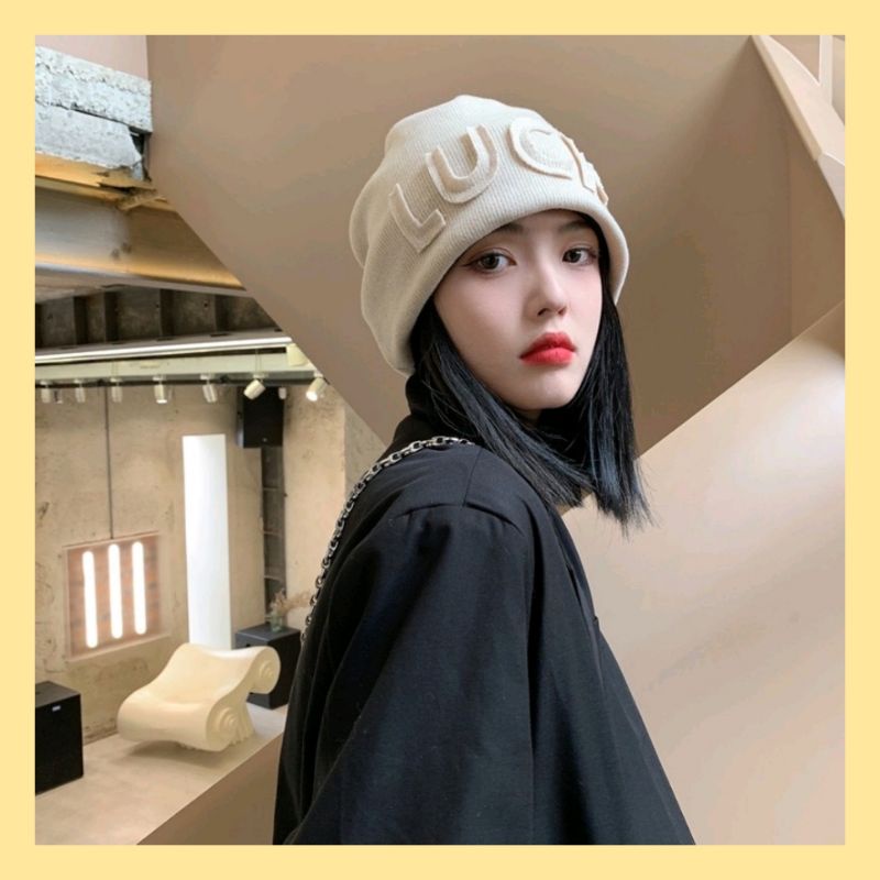 Mũ nón Luck lót nhung ấm áp mùa Đông form uniex nam nữ phong cách cool siêu ngầu
