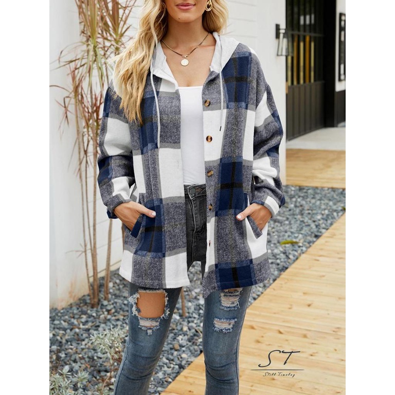 Áo Khoác CY03-Female Tay Dài Có Mũ Trùm Và Túi Có Khóa Kéo Cho Mùa Thu, S / M / L / XL / XXL