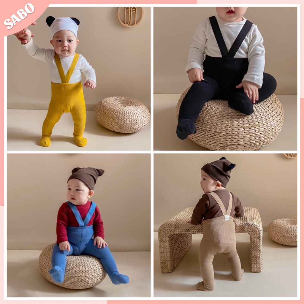 Quần Tất Yếm Dài Phong Cách Hàn Quốc Siêu Cute Cho Bé Trai Bé Gái 0-24M - SABO MART