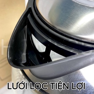 [CHÍNH HÃNG] Ấm đun siêu tốc | Ấm đun siêu tốc thuỷ tinh Chef&Chef