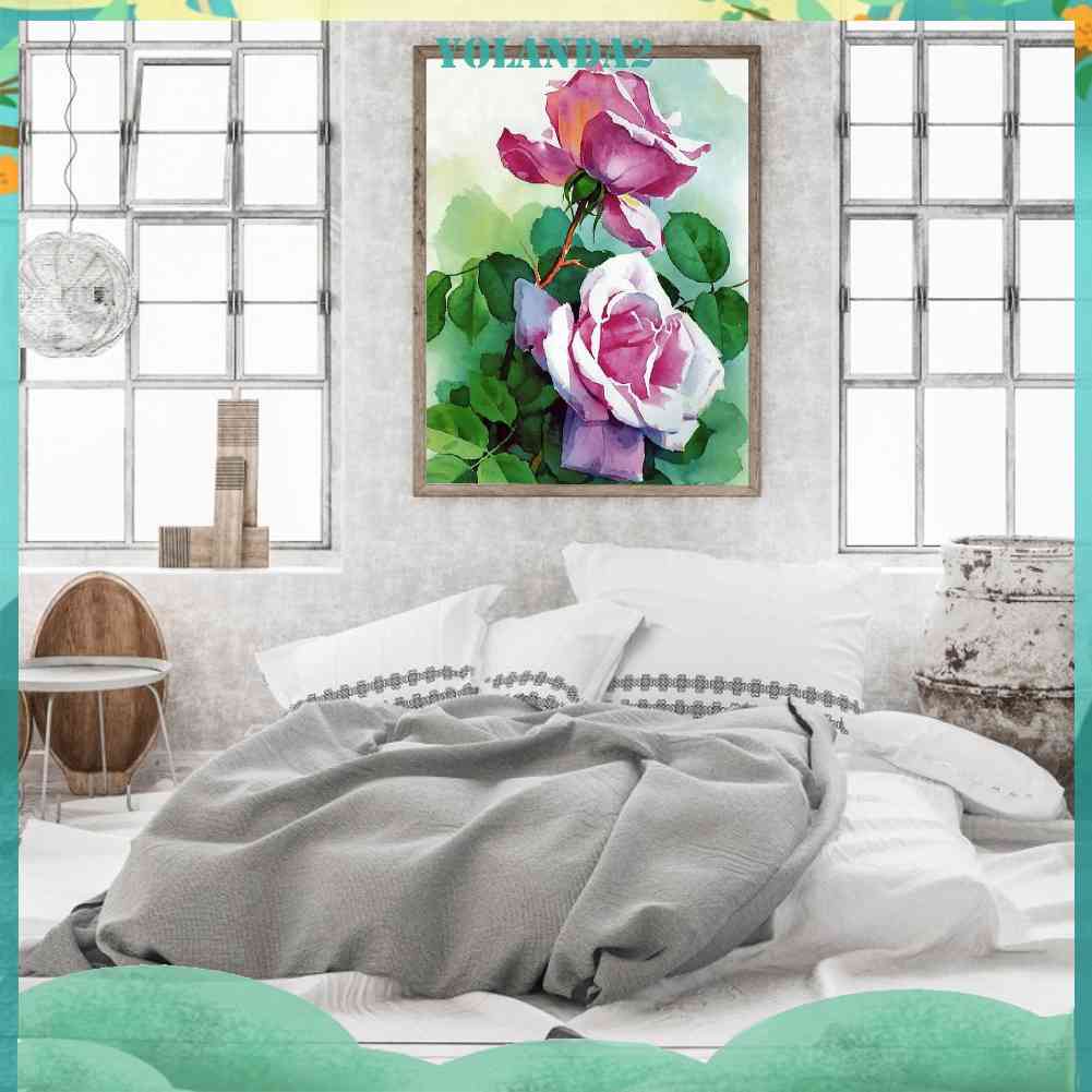 Tranh Đính Đá Kim Cương Toàn Bộ 5D DIY Hình Vẽ Hoa Hồng