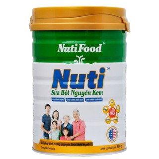 Sữa bột nguyên kem Nuti , hộp thiếc 900g
