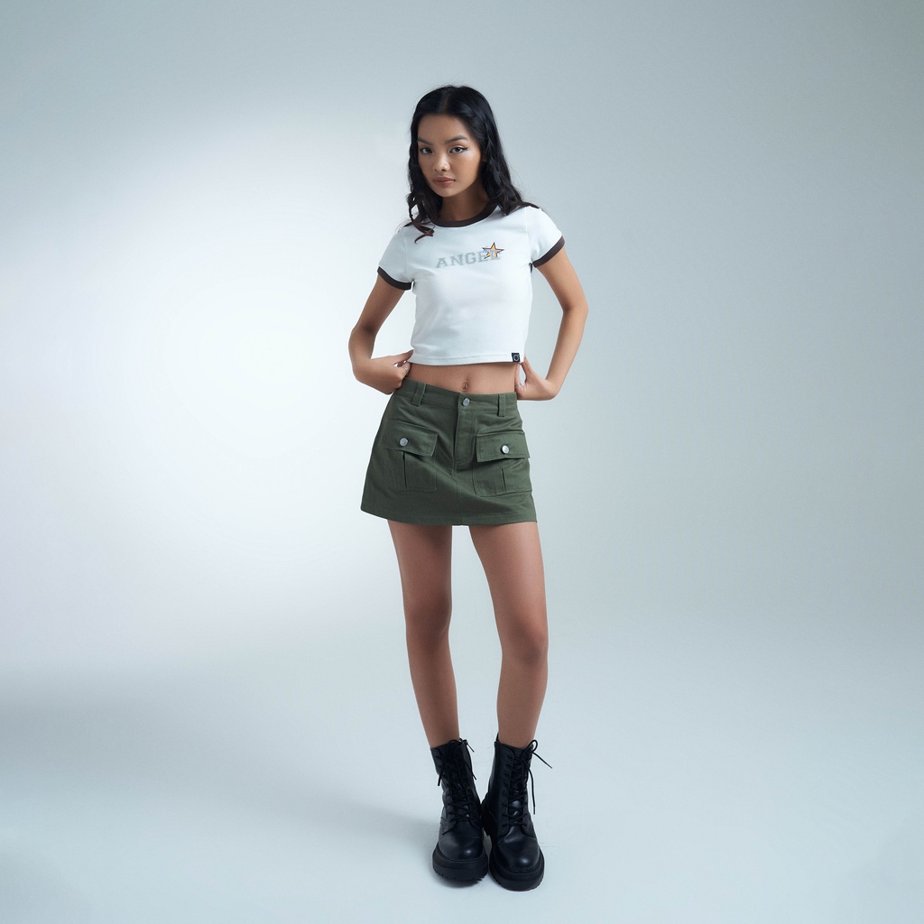 Chân Váy Túi Hộp PRADIES Kaki Box Skirt
