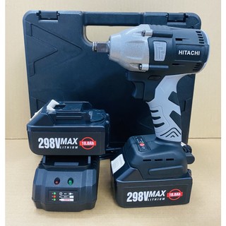Máy siết bulong dùng pin 298V HITACHI động cơ không chổi than bền bỉ / Ruột đồng 100% / Pin khủng 10 cell