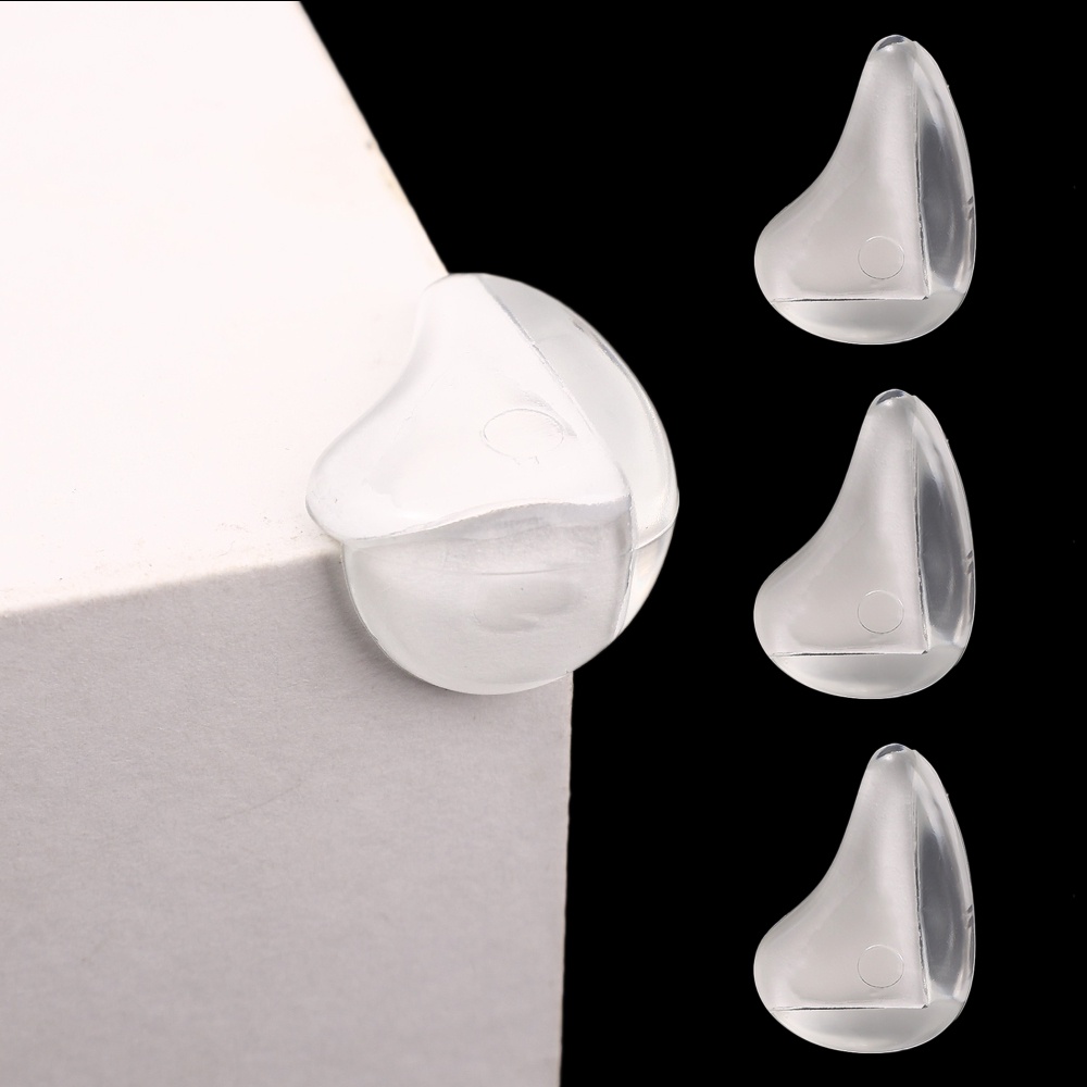 Bộ 4 Miếng Bọc Cạnh Bàn Chống Va Chạm Bằng Silicon Trong Suốt Bảo Vệ An Toàn Cho Bé