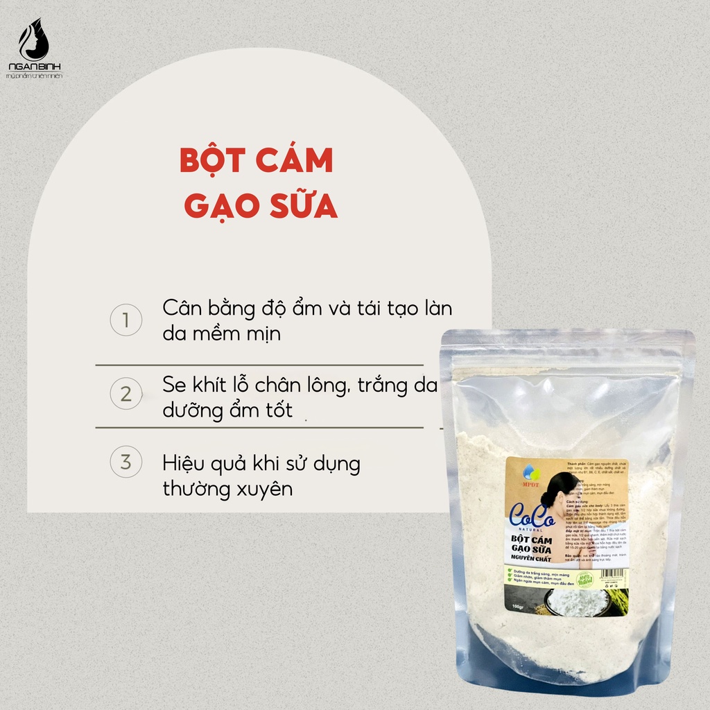 (Gía sỉ 1kg )Tinh cám gạo sữa dưỡng da trắng sáng, tẩy da chết